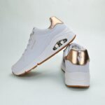 sketchers Zapatilla Skechers Street Uno Mujer Blanco Con Oro Rosa Urbano