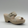 modare Sandalias Modare 7137.148 Ultra Conforto en Tono Crema con Plataforma de Yute y Herraje Dorado