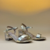 VIZZANO Sandalias de Fiesta Vizzano 6442.100 en Oro Espejo con Tacón Transparente Acrílico