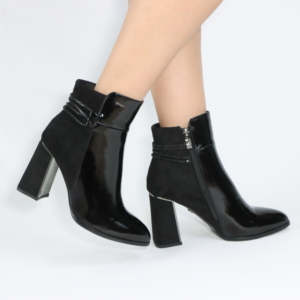 Botines de Vestir  para mujer Via Uno DF2523-R868 Negro Charol