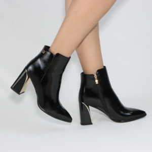 Botines de Vestir para mujer Via Uno DF2833-D6453 Negro Charol