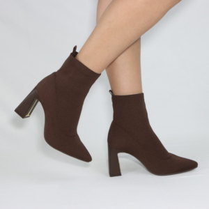 Botines para mujer Tipo Calcetín Via Marte 393-009-02 Marrón