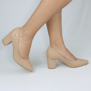 VIZZANO Zapatos de Vestir Vizzano 1290.500 taco 7 en Cuero Sintético Mate Beige