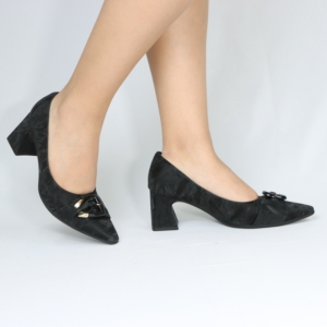 piccadilly Zapatos stiletto Piccadilly 764026-3 Negros Texturizados con detalle dorado