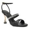 Via Marte 149-033-04 Sandalia Femenina de Fiesta Taco 9 – Negro con brillos