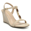 372-008-03 320733 BAUNILHA (1) Via Marte 372-008-03 Sandalia Femenina Casual – Crema - Taco cuña