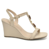 A372-008-03 320733 BAUNILHA (1) Via Marte 372-008-03 Sandalia Femenina Casual – Crema - Taco cuña