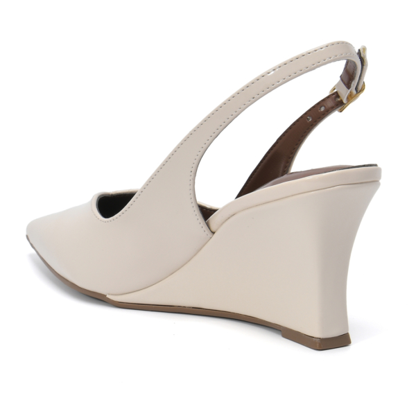 B145-031-06 326095 PANNA Via Marte 145-031-06 Stiletto Femenino Elegante Taco 7 Cuña – Blanco off