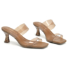B200-021-02 319663 NOZ PECAN-NOZ PECAN (1) Via Marte 200-021-02 Sandalia Femenina Elegante Taco 7 – Moca con detalles transparentes
