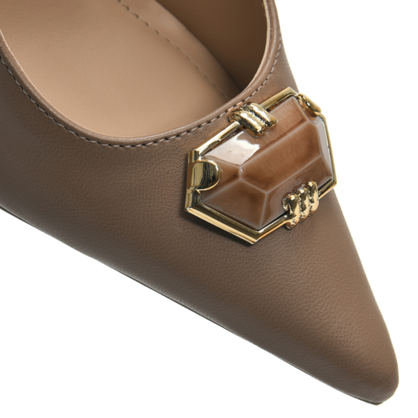 Via Marte 044-028-01 Stiletto Femenino Elegante Taco 9 – Taupe