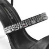 Via Marte 149-033-04 Sandalia Femenina de Fiesta Taco 9 – Negro con brillos