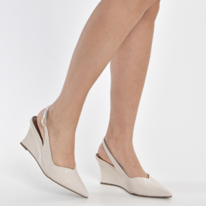E145-031-06 326095 PANNA Via Marte 145-031-06 Stiletto Femenino Elegante Taco 7 Cuña – Blanco off